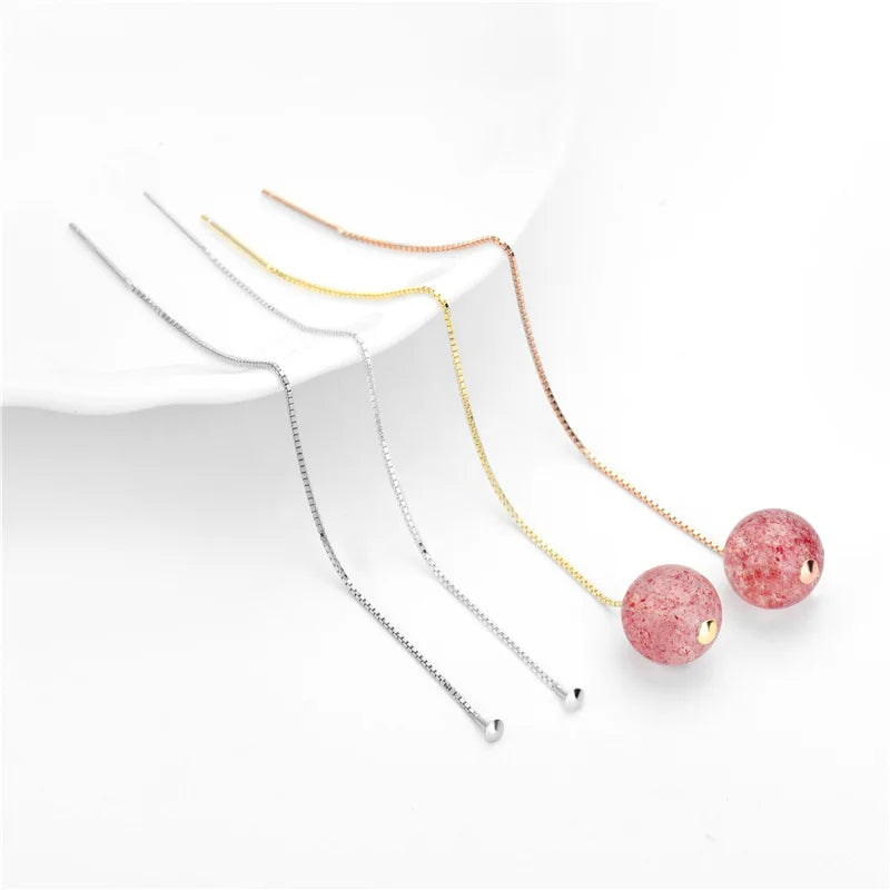 Jewelry Wholesale 925 Silver Simple Long Earring Wire Box Chain for Women Diy Ear Threads