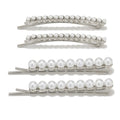 European Style Imitation Pearl Duck Clip a Word Clip Simple Bridal Hair Accessories Pearl Girls