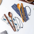 Creative American Style Portable Outdoor Travel Tableware Set Disposable Stainless Steel Melamine Chopsticks Spoon Fork Matte
