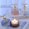 Custom Luxury Individuality Antlers Plant Essential Oil Wood Wick Soy Wax Aromatherapy Candle Decorations for Christmas Gifts