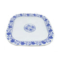 Wholesale Restaurant Dinnerware Chinese Flower Printing 10.5 Inch White Melamine Square Charger Plate
