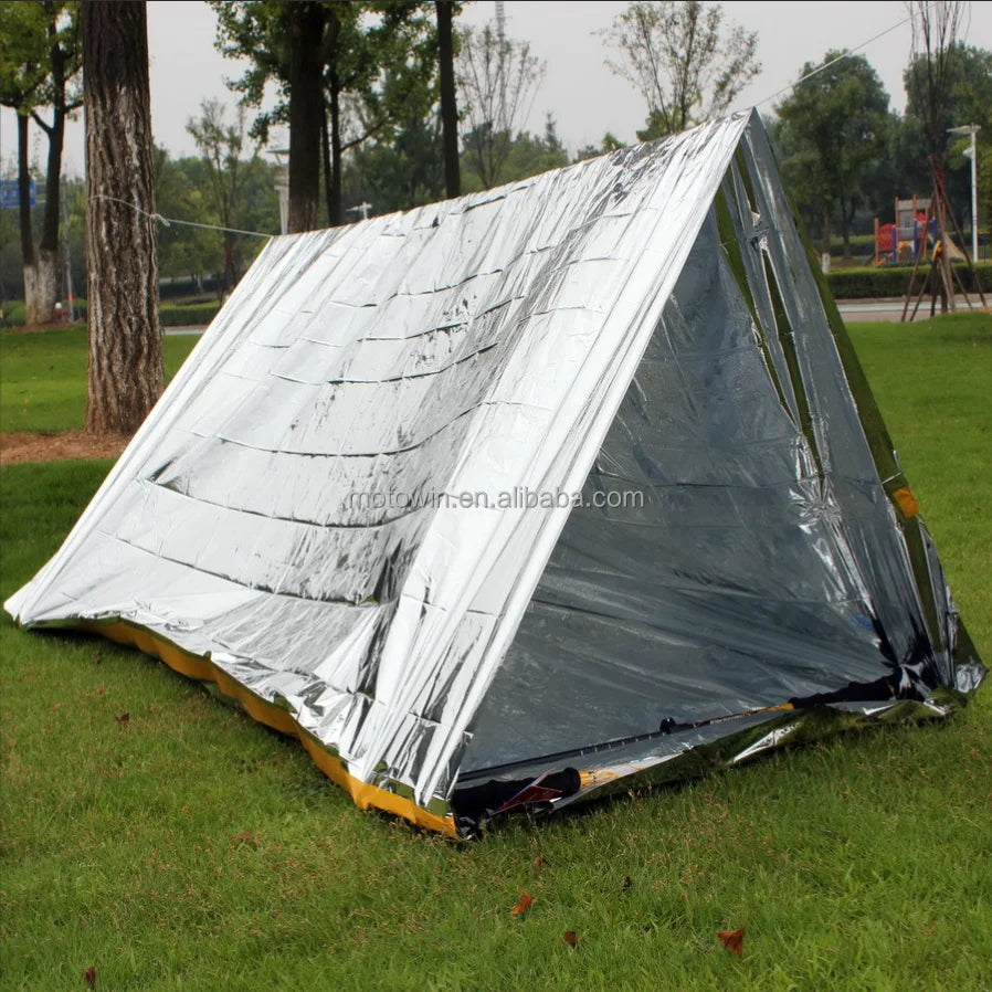 Durable Double Faced Aluminum Film Coated 100% Polyester 300D Waterproof Heat-Insulation Blackout Outdoor Tents Bags Awning