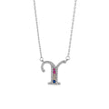 Copper White Cubic Fashion Zirconia Diamond 26 Alphabet Letter Charm Pendant Necklaces Initial Charm Chain Necklace for Women