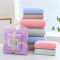 Hot Selling New Coral Velvet  Towel Set Soft Absorbent Adult and Children Face  Hand Towel Household Towel Set