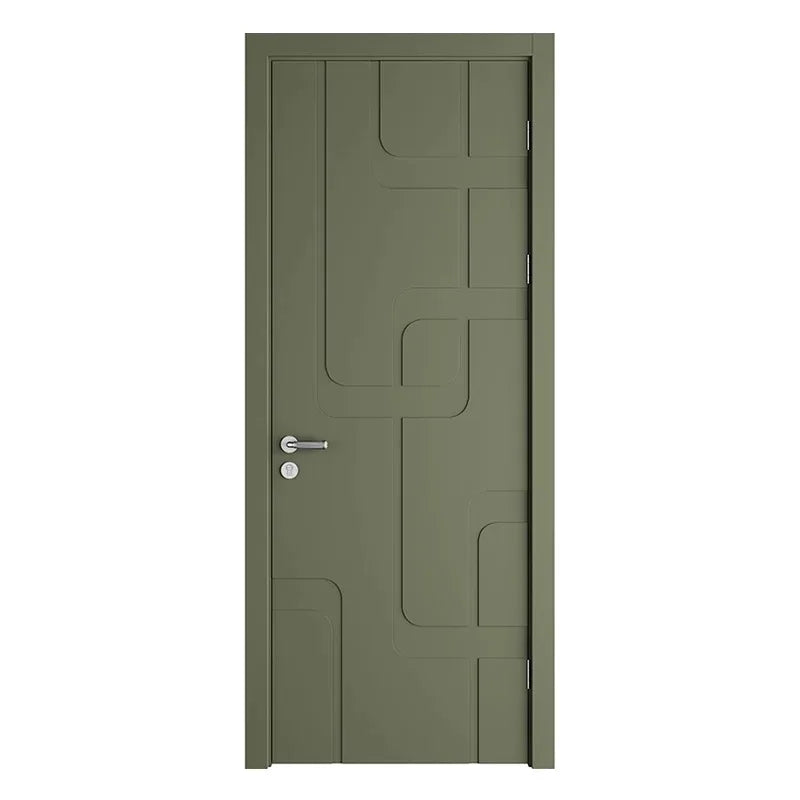 Latest Modern Design Flush Internal Timber Room Door Hotel Wood Door Manual Finished Sound Insulation Waterproof