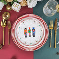 Wholesale Luxury Modern Eco-Friendly Bone China Dinnerware Set Ceramic Christmas Dinners Plates Nutcracker Design for Parties