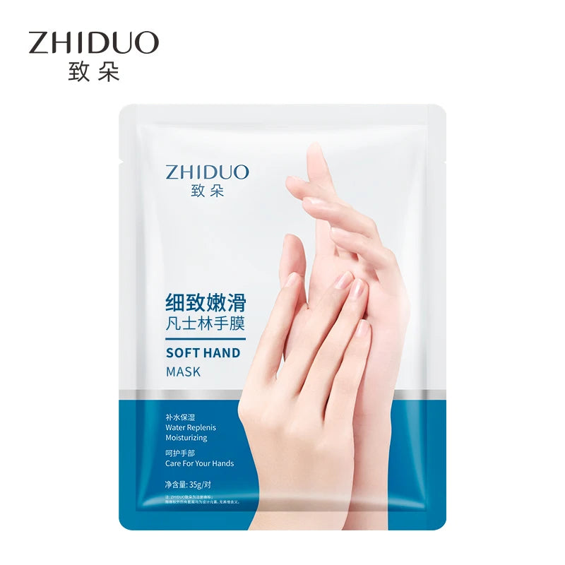 ZHIDUO OEM Factory Goat Milk Niacinamide Care Skin Moisturizing Hand Mask Peeling Nourishing Hand & Feet Mask