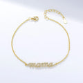 Duoying Stainless Steel Fashion Jewelry Gift Zircon Bangles Custom Name Bracelet for Woman