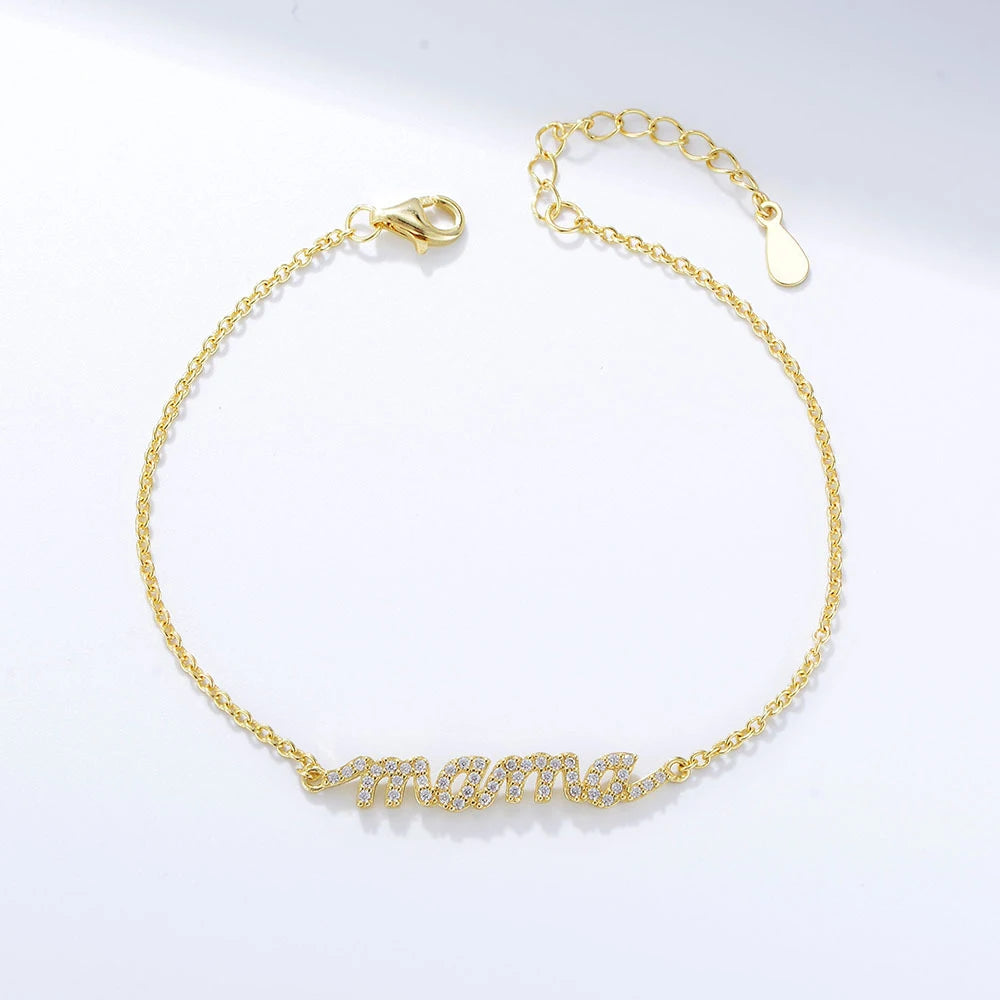 Duoying Stainless Steel Fashion Jewelry Gift Zircon Bangles Custom Name Bracelet for Woman
