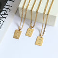 Minimalist Bold Curb Chain Necklace 18K Gold Letter Necklace Custom Modern Initial Necklaces Mothers Day Gift