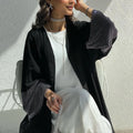 New Exquisite Fashionable Handmade High Density Pearl Chiffon Fabric Middle East Abaya Muslim Sequin Embroidery Women's Clothing