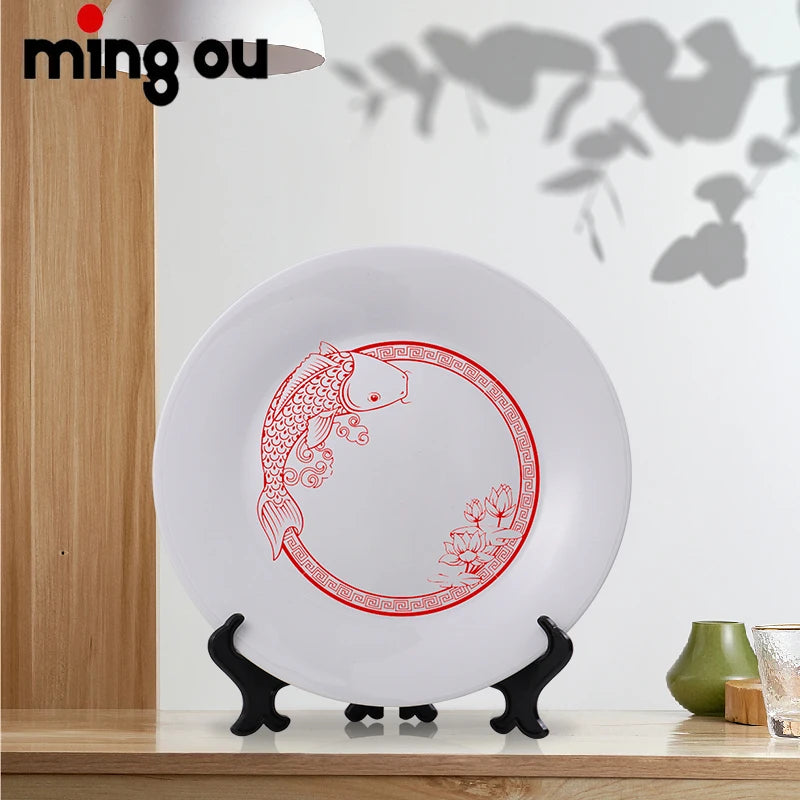 Wholesale Sublimation Round Ceramic Plates Transfer Printing Ceramic Plate Made in China