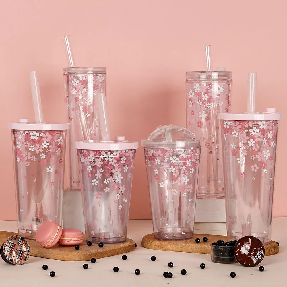 Wholesale Stocked Eco-Friendly Classic Custom Logo Printed Ceramic Travel Mug Double-Walled Transparent Lid Straw Plastic 250g