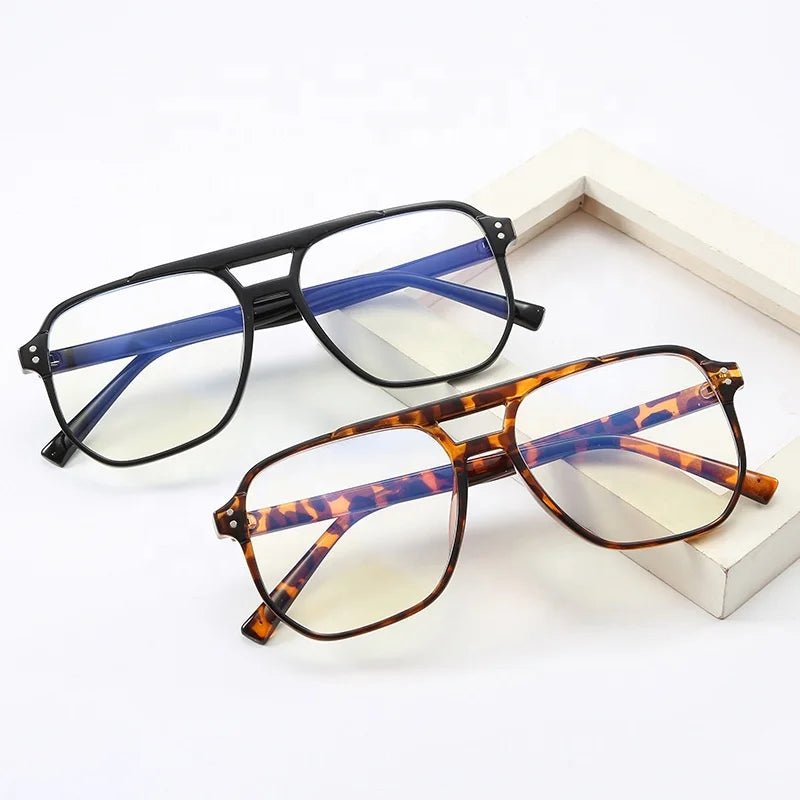 Computer Glasses PC Material Blue Light Blocking Eyeglasses for Reading Mobile Phone UV400 Protection Print Pattern