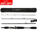 Newbility Wholesale 5'6"  24T Carbon Fiber 4 Section  Casting  Powerful Jerk Fishing Rod