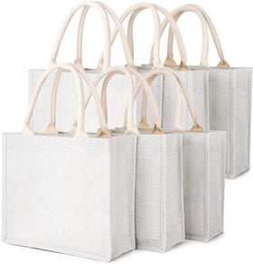OEM Manufacturer Wholesale Custom Logo Shopping Jute Tote Bag Printed Jute Gunny Bags and Black White