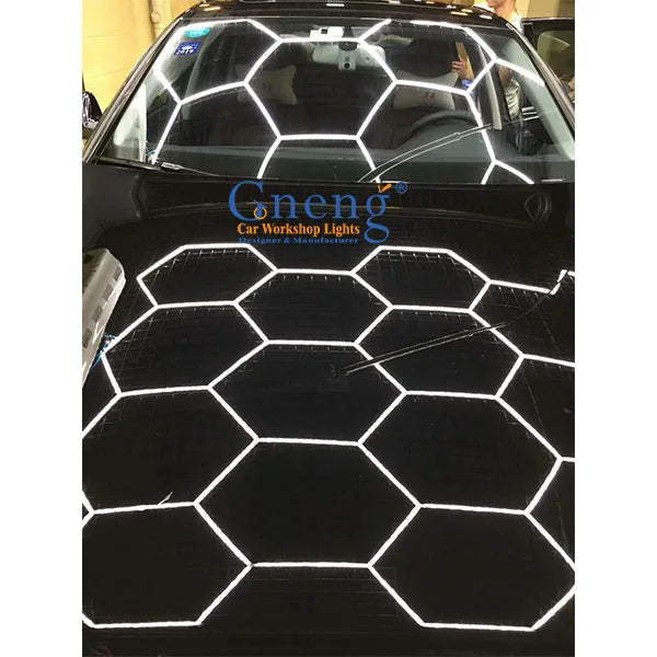 High Effective 2-Year Warranty Car Beauty Lamp Exhibition Auto Repair Hexagon Led Light