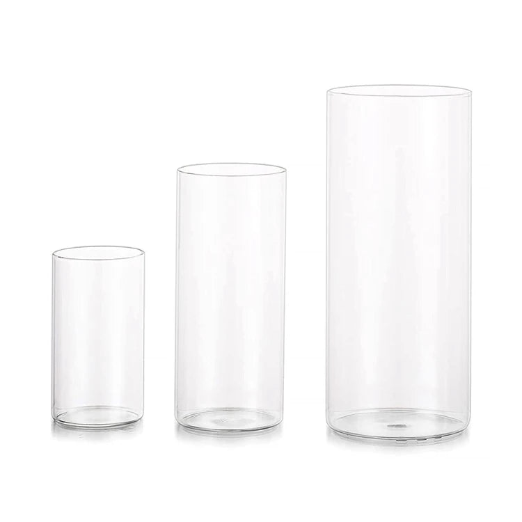 Wholesale Wedding Centerpiece Glass Vase Clear Glass Cylinder Vases for Flowers and Home Deco