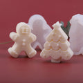 USSE 3d Christmas Tree DIY Scented Candle Silicone Mold Gingerbread Man Chocolate Mold