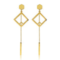Wedding Party Luxury Gold Pendientes Girls Jewelry Unusual Earrings Pendientes Geometric Exquisite Stud Earrings