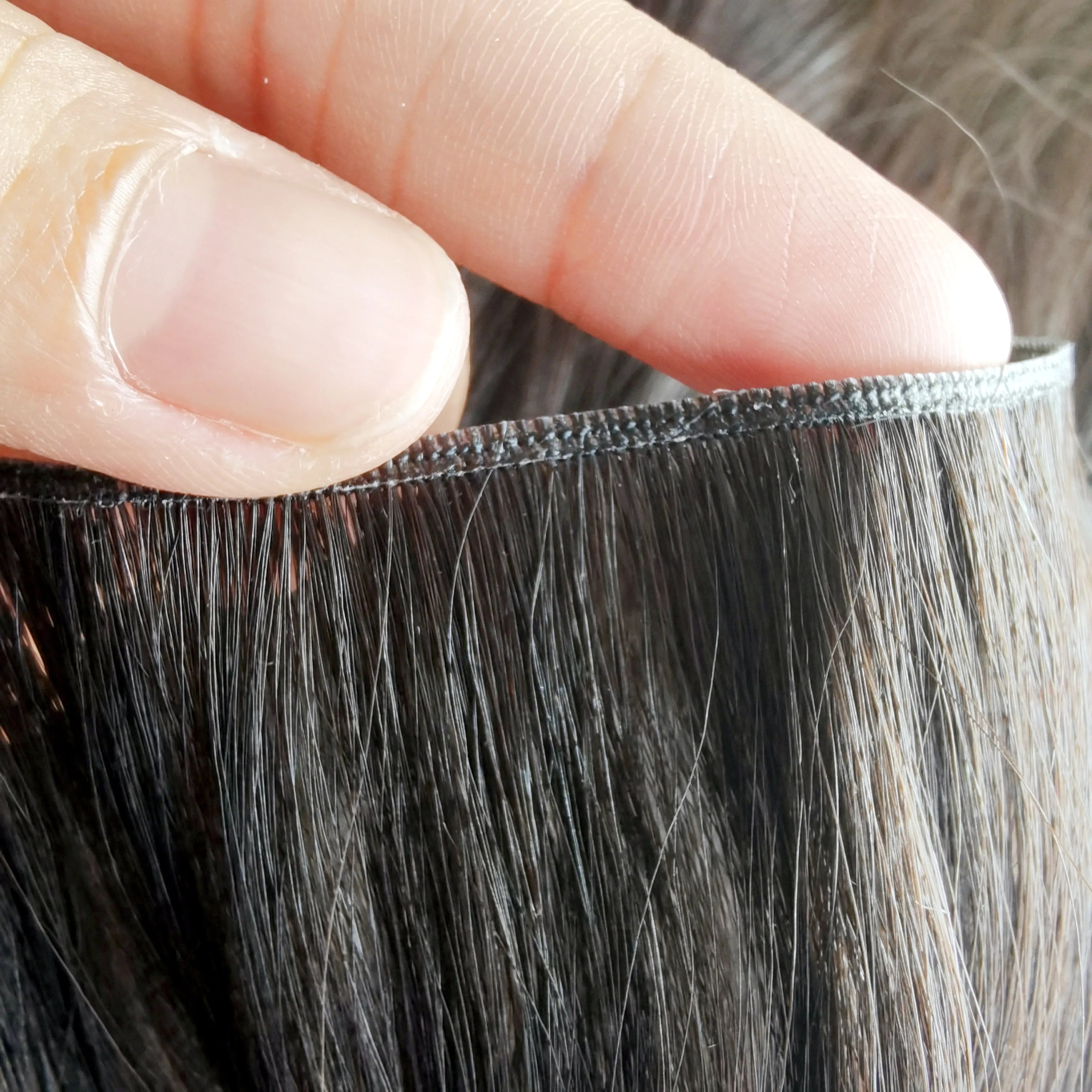 Russian Thin Invisible Weft Hair Extensions Double Drawn Human Hair Virgin Weft