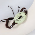 Handmade Jewelry Insect Amber Fossils Bracelet Luminous Real Scorpion Pendant Bug in Resin Bangle Real Insect Bracelet for Men