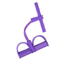 CW RSB005 TPE Foam 4 Tubes Portable Toning Tubes Sit-up Pull Rope Foot Elastic Pedal Resistance Belt