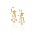 INS Stainless Steel Drop Earrings Star Earring Titanium Steel Fringe Ear Hooks Pentagon Star Earrings Jewelry Dropshipping