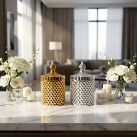 Wholesale Luxury Aromatherapy Cup DIY Glass Candle Jars Empty Cylinder Candle Container with Lid