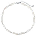 Haute Sense Stacking Silver Beads Natural Irregular Baroque Toothpick Pearl Necklace Women Jewelry Customized