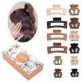 KUACHI Wholesale Gift Box Hair Claw Set Ladies Fashion Elegant Plastic Hair Claws Set Mini Hair Accessories