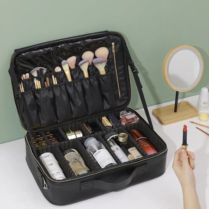 Travel Makeup Case Chomeiu- Professional Cosmetic Makeup Bag Organizer Makeup Boxes With Compartments