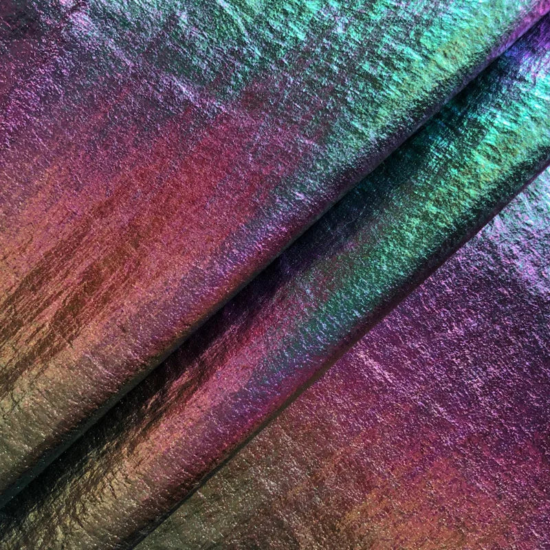 Newly 20D 100% Nylon Rainbow Gradual Change Gilding Nylon Fabric for Down Jacket