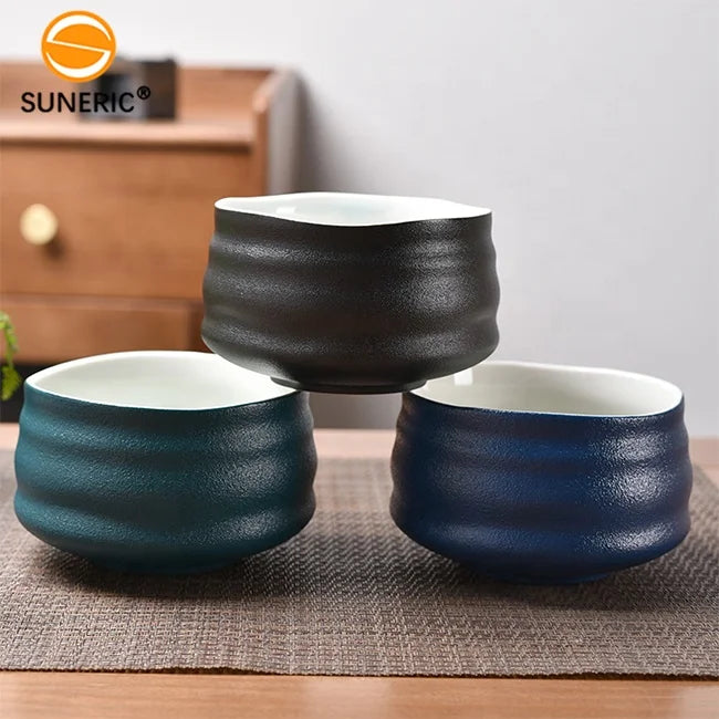 Wholesale Ceremonial Handmade Japanese Green Tea Whisk Cup Chawan Ceramic Matcha Bowl Ceramic Mixing Bowls