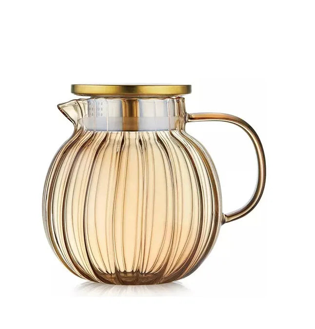 High Borosilicate Glass Teapot Flower Tea Pot Cup Set