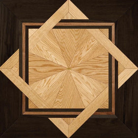 Carbonized French Oak Square Parquet - Light Tone Engineered Wood Flooring for Radiant Heat