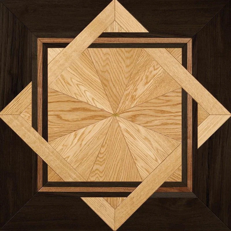 Carbonized French Oak Square Parquet - Light Tone Engineered Wood Flooring for Radiant Heat