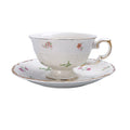 Porcelain Coffee Cup Gold Ceramic English Afternoon Dessert Flower Tea Cup and Sauce