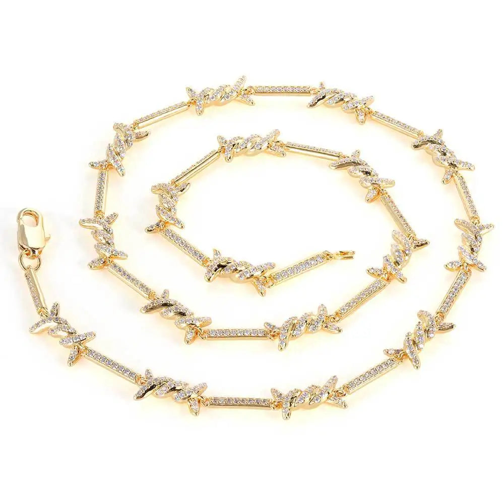 Wholesale New Arrival Gold Plated Copper Zircon Pendant Necklace Rapper Hip Hop Jewelry for Men's Engagement Wedding Party