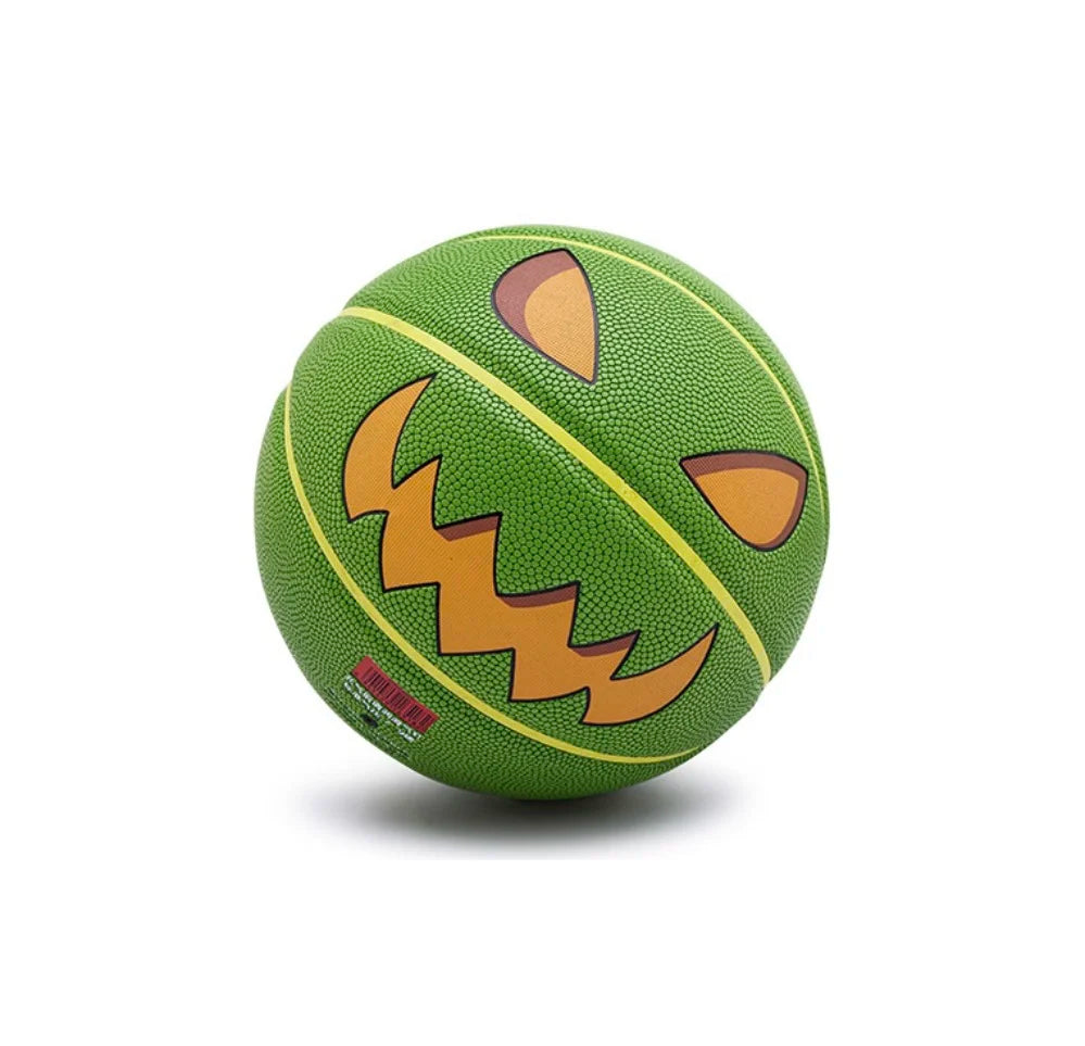 Custom Funny Basketball with Customizable Expressions Composite Leather Butyl Bladder for Kids Training-Durable Use