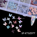 150pcs/box Kawaii Resin Bulk 3d Nail butterfly Charms for Nail