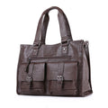 Blu Flut Custom logo Mens Soft  Shoulder Bag Leather Men's Travel Business Real Leather Handbag for Men