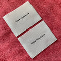 New Project Inside Clothing Organic Cotton Patchwashable Bleach White Brand logo Cotton Label for Garment