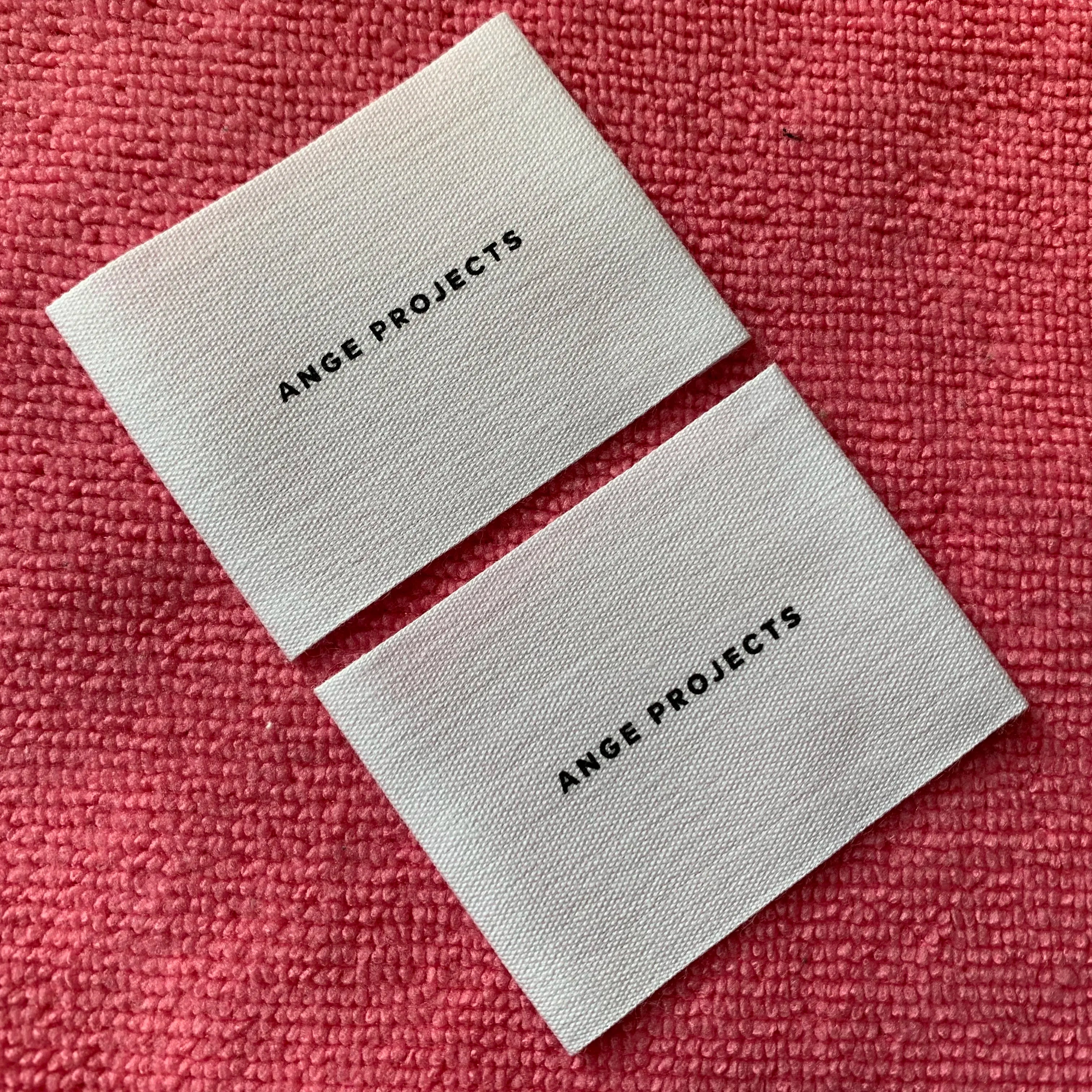 New Project Inside Clothing Organic Cotton Patchwashable Bleach White Brand logo Cotton Label for Garment