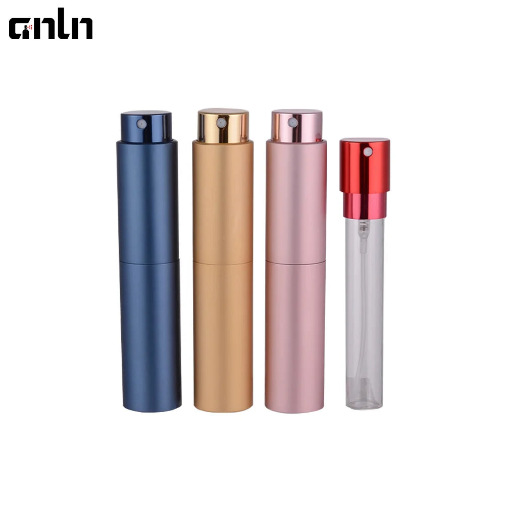ANLN Twist up Metal Bottle 10ml Mini Pocket Perfume Spray Bottle Aluminium Atomizer Refillable Bottle