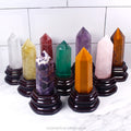 Wholesale Natural Large Crystal Healing Wand Point Amethyst rainbow Fluorite Lapis Lazuli clear Quartz Towers for Decoration