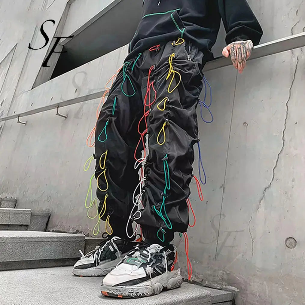 Custom Fashion Outdoors Street Wear Sport Jogger Track Pants Plus Size Men's Pants Nylon Cargo Pants for Men