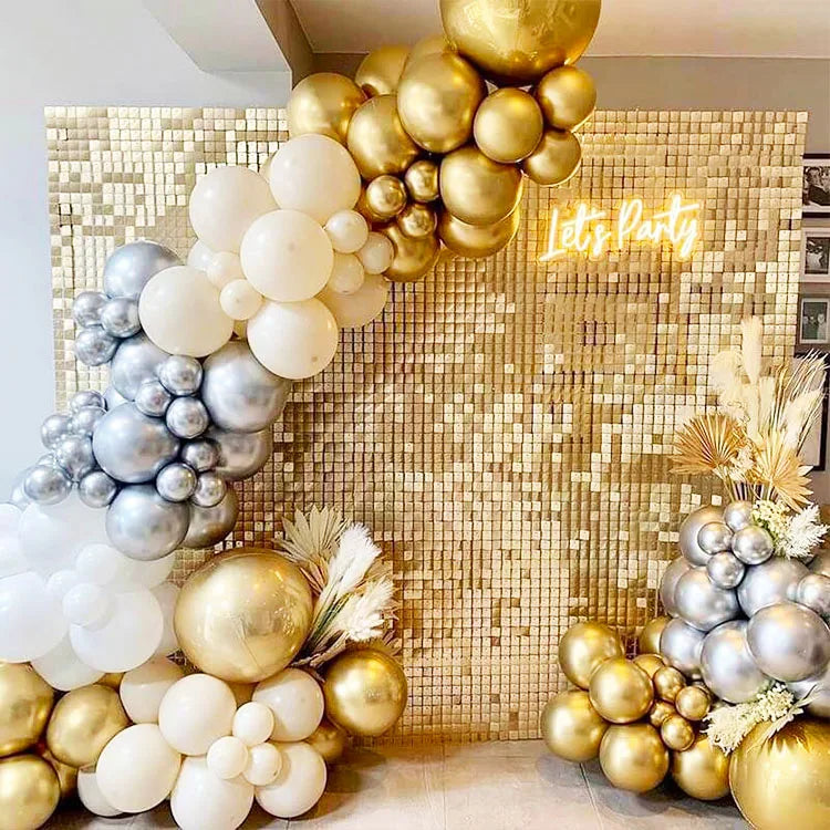 Wedding Supplies Frame Rose Gold Sequin Shimmer Panel Backdrop Wall Decoration