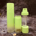 Double Wall Lotion Pump Bottle Green Glass for Skincare High Lotion Bottle Glass 30ml with Glass Lotion Bottle