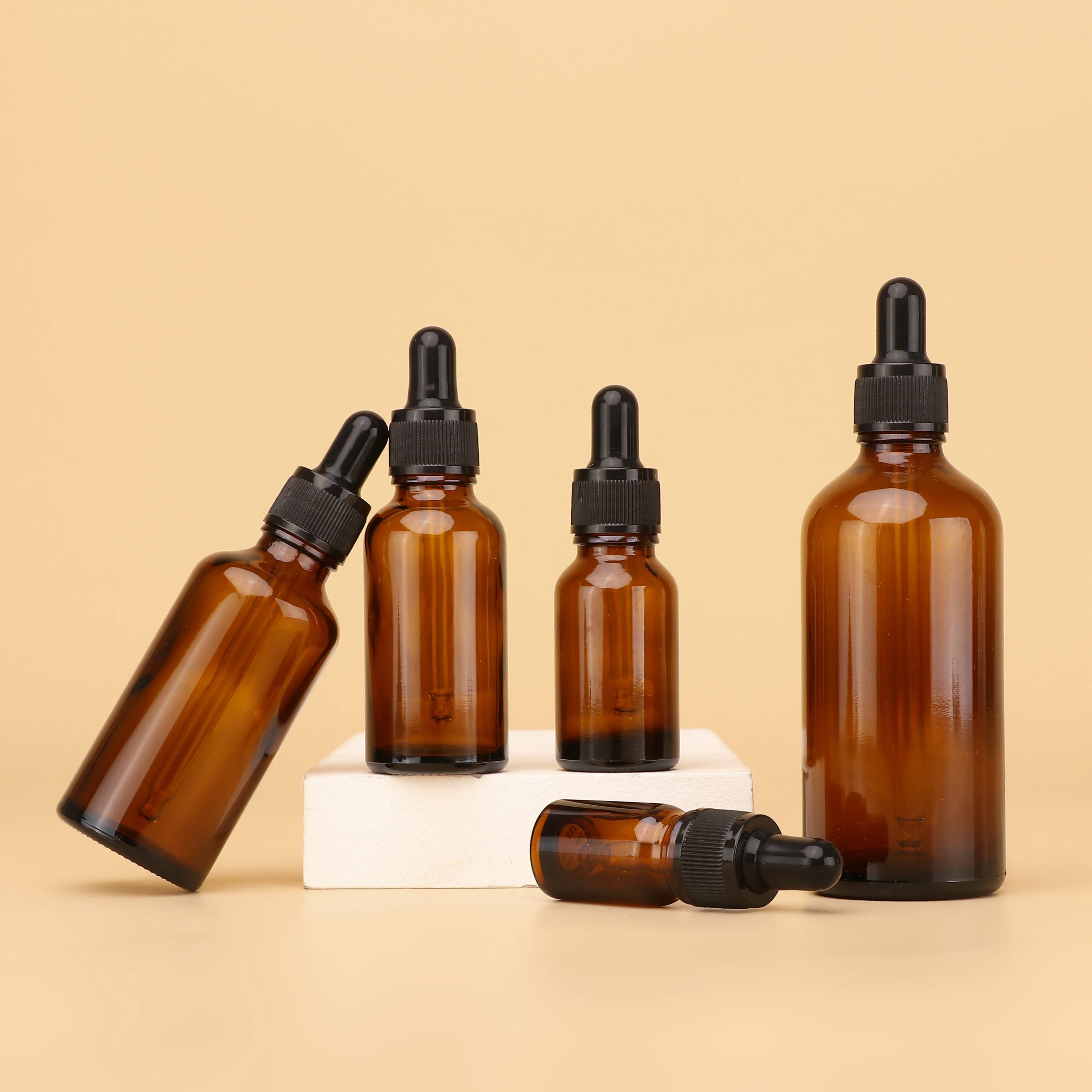 1 Oz Essential Oil Dropper Bottles Empty Refillable Amber Bottle With Glass Eye Droppers